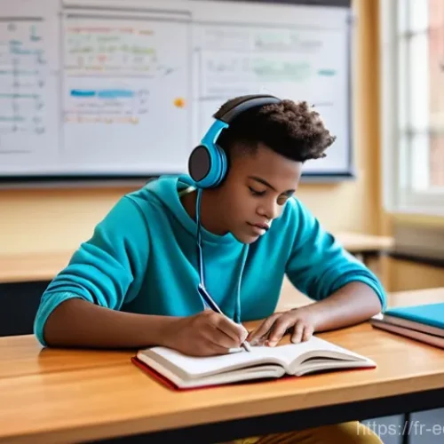 멀티모달 학습의 교육적 가치 - **Prompt:** "A vibrant, cozy study space filled with natural light, where a diverse young adult (18-...