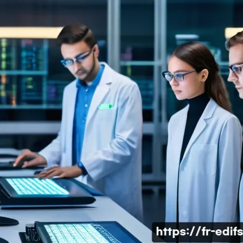 멀티모달 학습의 목표 설정 방법 - **Prompt 1: Multimodal AI Core in Action**
    "A vibrant, high-tech laboratory scene. In the center...