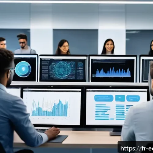 멀티모달 학습에서의 피드백 중요성 - A sophisticated research laboratory scene showing a diverse team of data scientists and AI engineers...