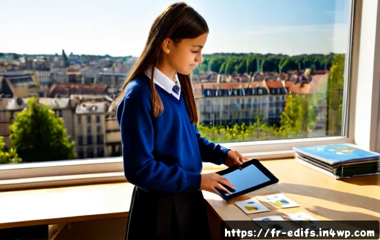 Home 17 멀티모달 학습을 위한 지속 가능한 접근법 - Photorealistic French secondary school classroom in Lyon, diverse teenage students collaborating on ...